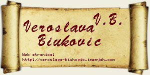 Veroslava Biuković vizit kartica
